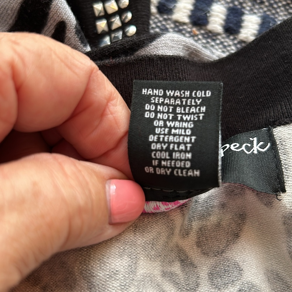 Peck & Peck Open Front Embellished Leopard Print … - image 6